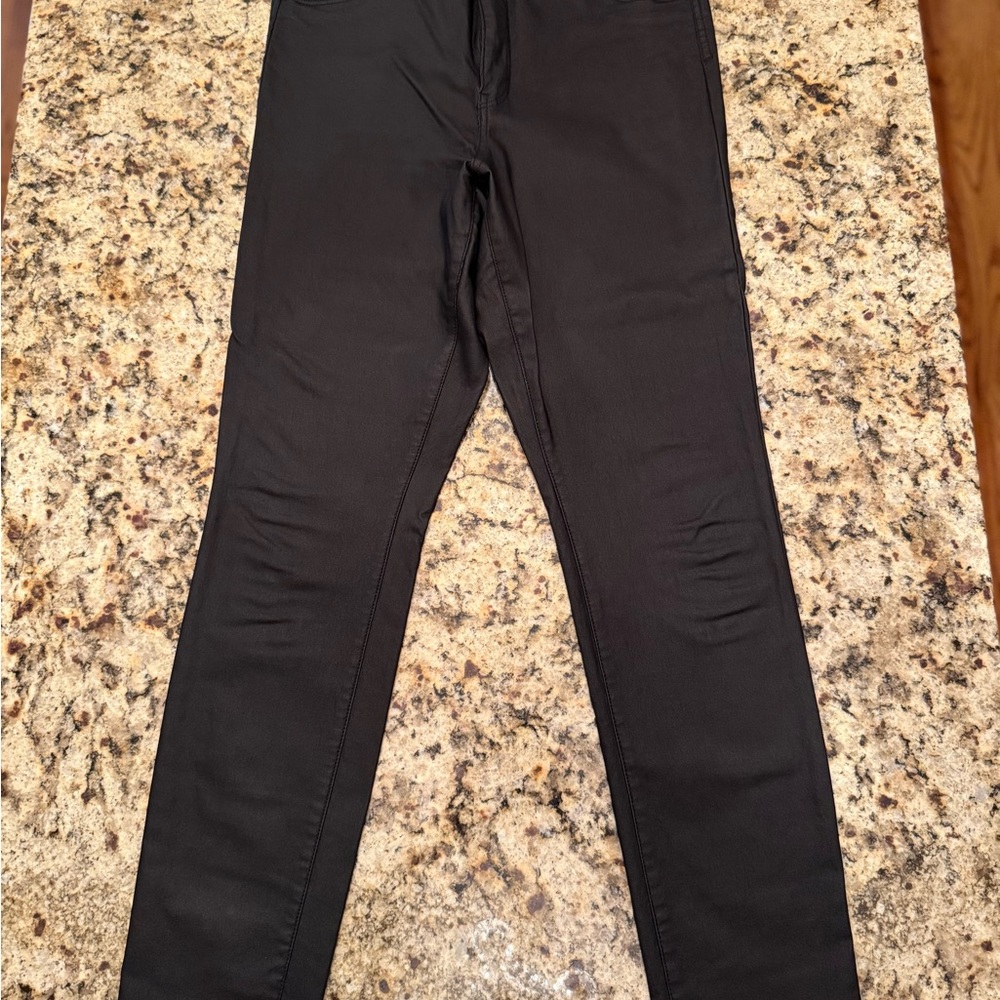 H&M Black Jeggings - Coated Denim